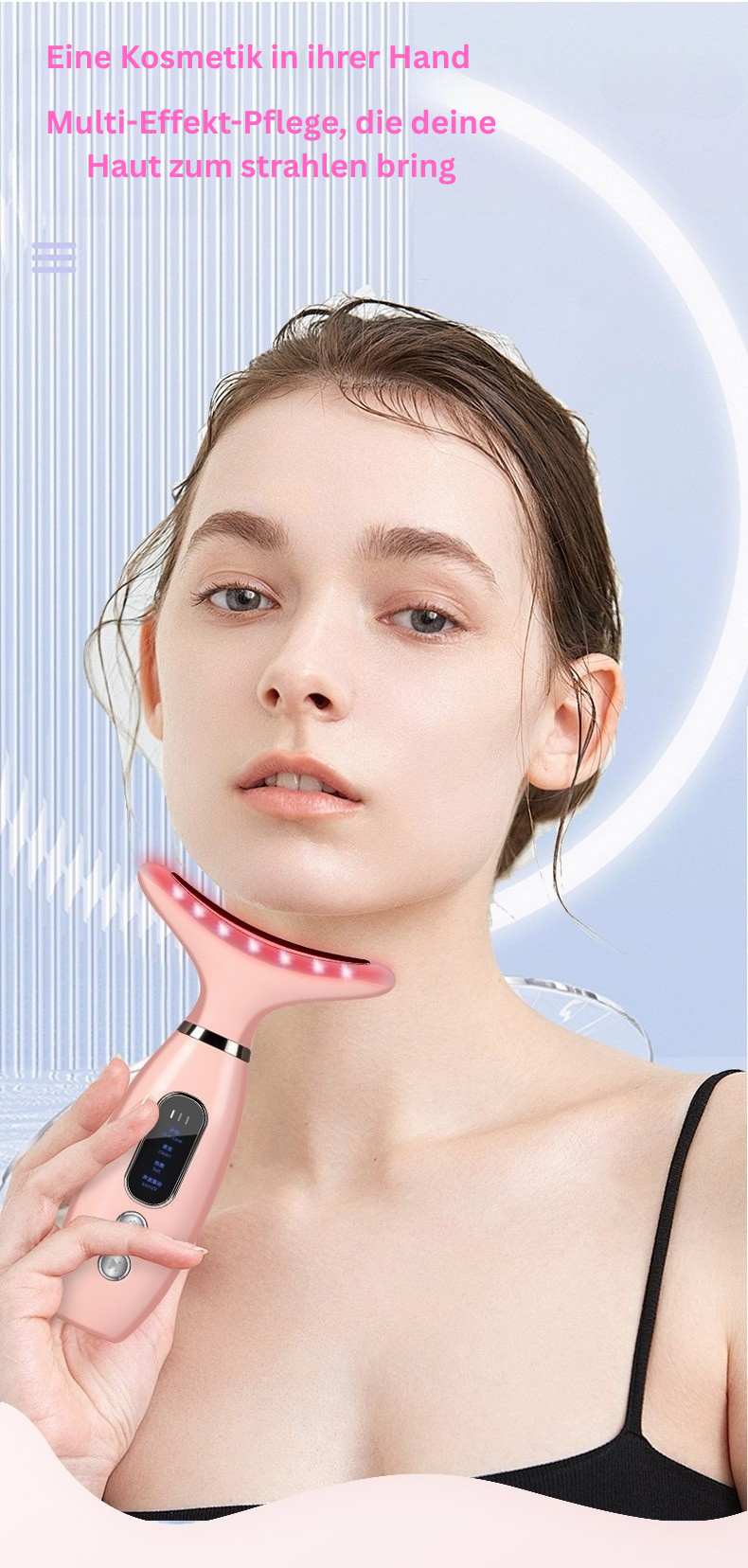 VibraGlow™ - Professionelles Beauty-Instrument - Glatte Haut und definierte Gesichtskonturen