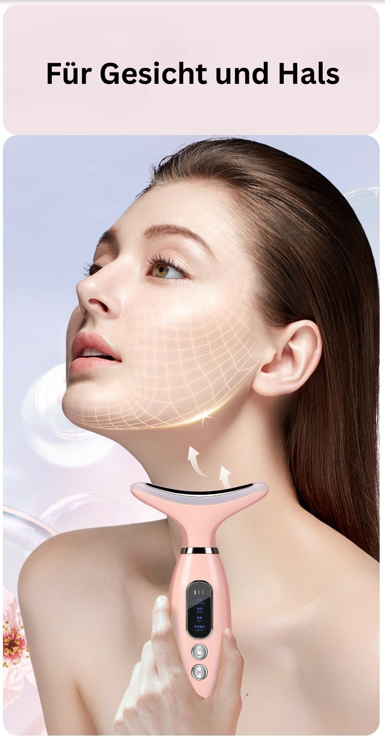 VibraGlow™ - Professionelles Beauty-Instrument - Glatte Haut und definierte Gesichtskonturen